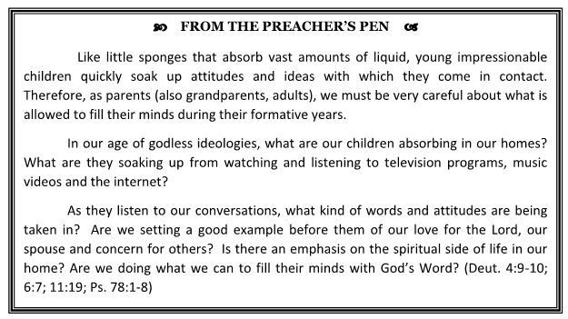 From the Preacher's Pen 01/14/2018